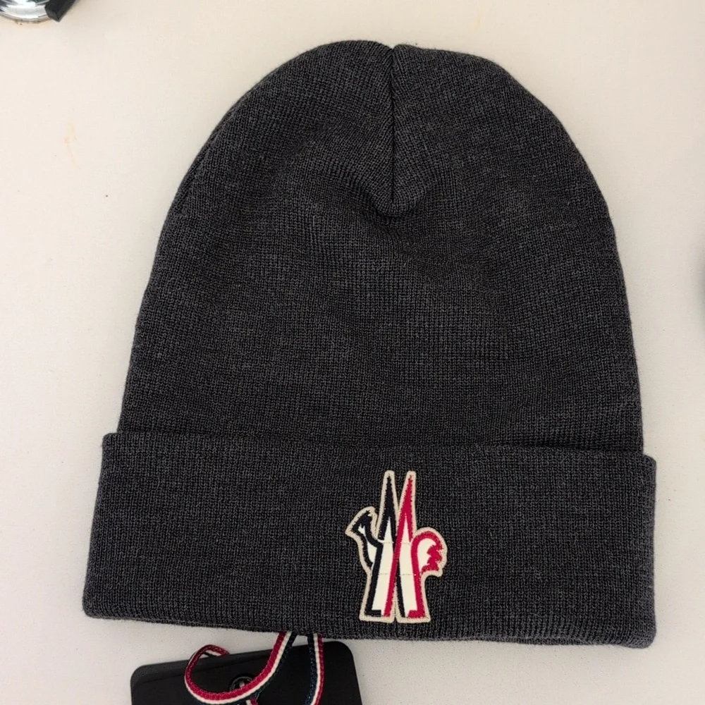 Moncler Charcoal Gray Beanie - Picture 1 of 5